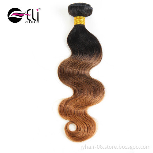 Colored Ombre Hair Extension 3 Tones 1b/4/27 Brazilian Hair Unprocessed Virgin Human Hair Bundles